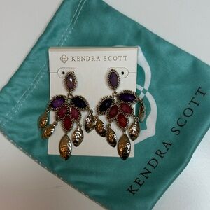 Kendra Scott Purple and Red Drop Earrings